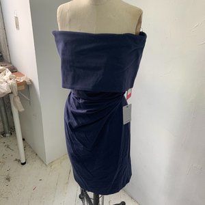 Vince Camuto Navy Off the Shoulder Dress, Size 4